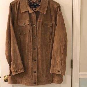 Suede leather jacket